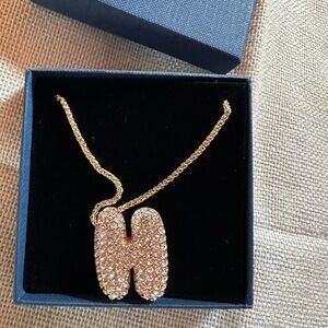 Sparkling Gold Initial Pendant Necklace